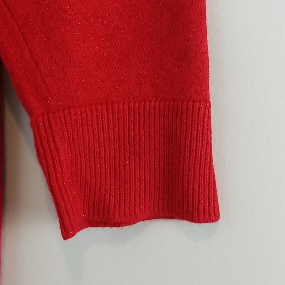 APT 9 red sparkle layered sweater - Picture 2 of 6